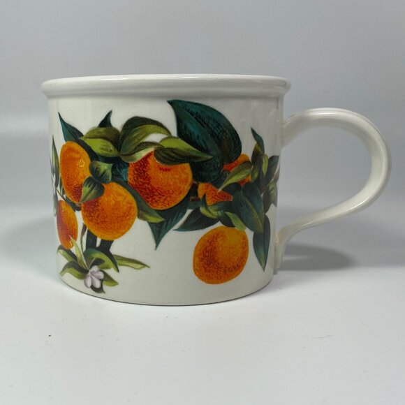 RARE !! Portmeirion Cymru Tea Coffee Cups Mugs Fruits design Oranges & lemons - Picture 2 of 8